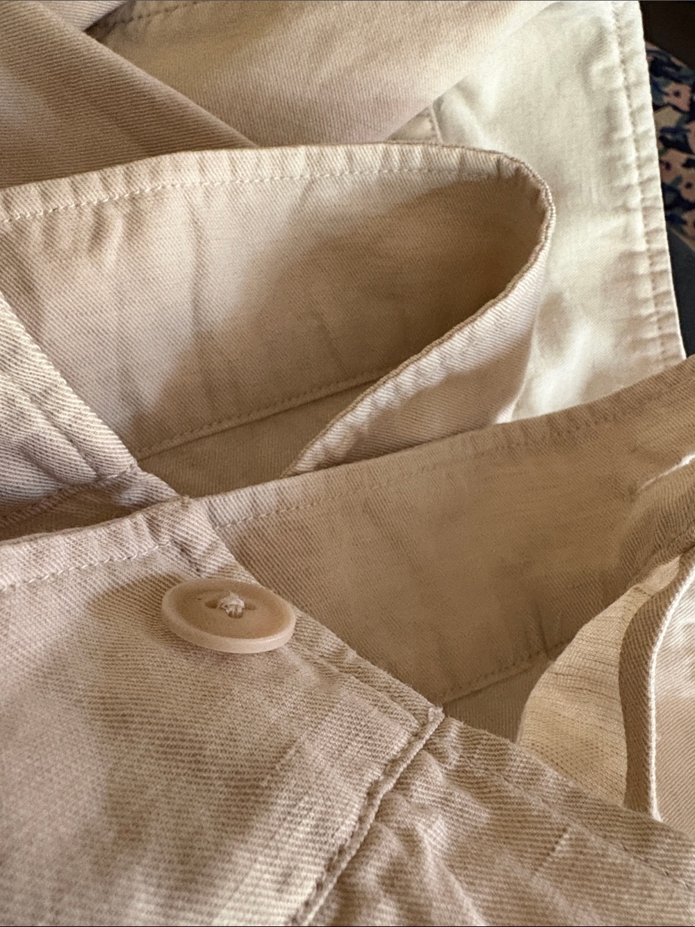 Uniqlo Men's Lightweight Cream Button-Front Shirt Jacket. Cotton.  Linen - Picture 9 of 10